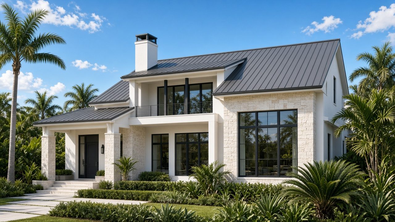 Residential standing-seam metal roof